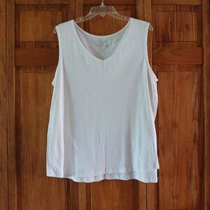 TALBOTS white sleeveless tee sz 2X woman's